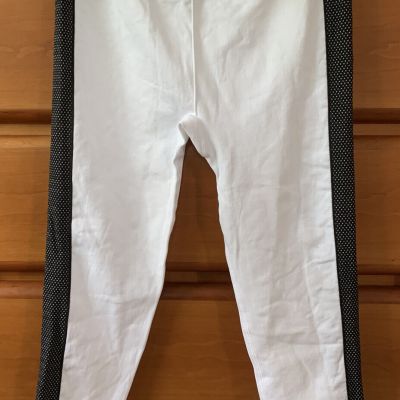 NWT  Fashion Nova Leighton Active Leggings White W/Black Accents L/XL